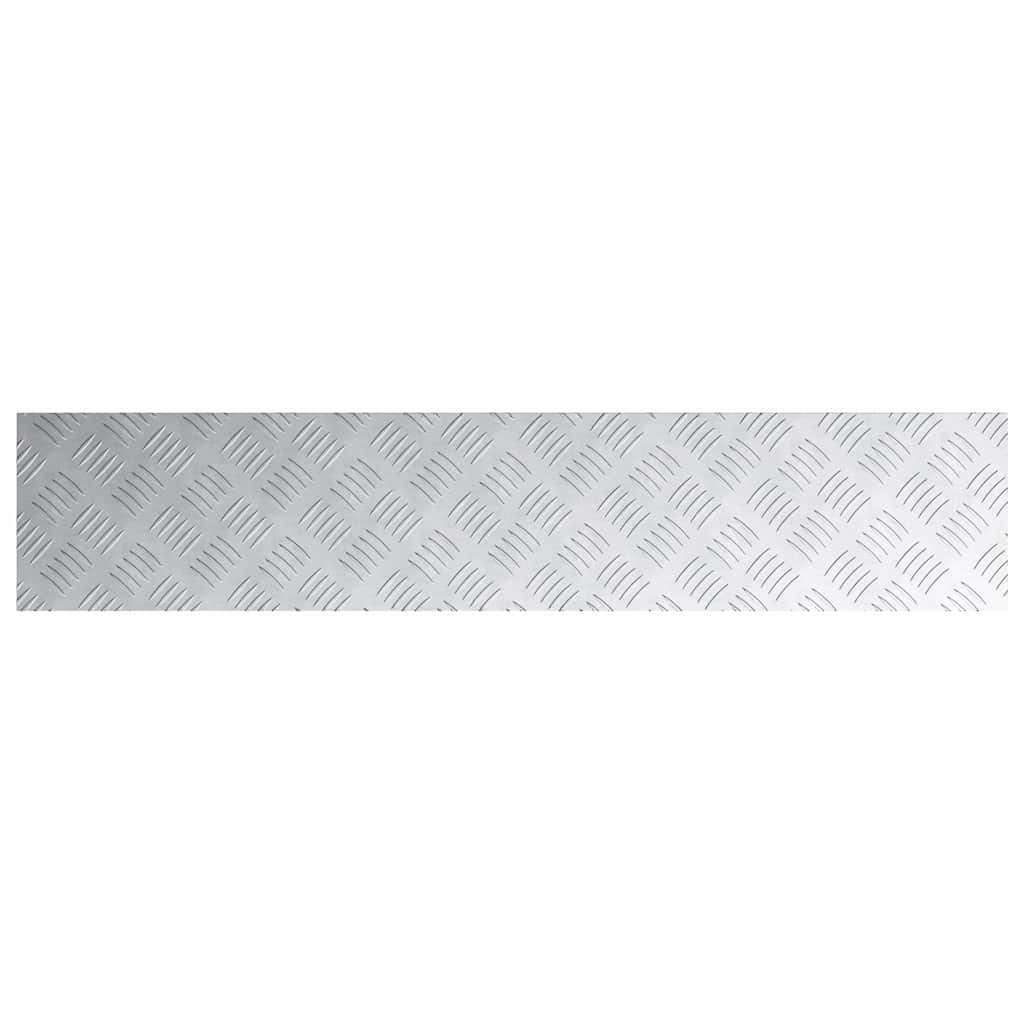 vidaXL Stair Tread 4 pcs 100 x 20 cm Silver Aluminium Rectangular 5