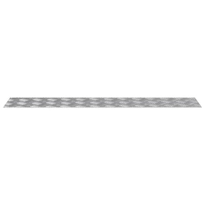vidaXL Stair Tread 4 pcs 100 x 20 cm Silver Aluminium Rectangular 4