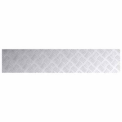 vidaXL Stair Tread 4 pcs 100 x 20 cm Silver Aluminium Rectangular 5