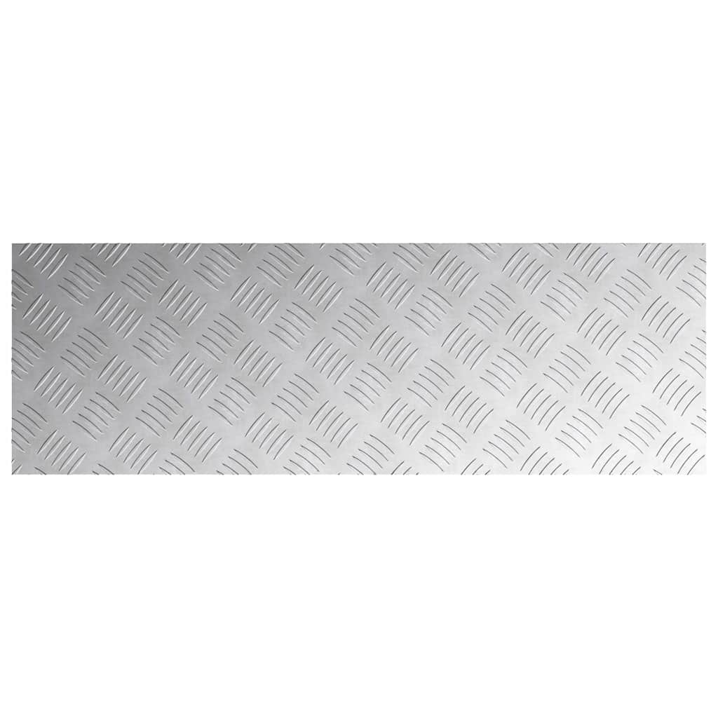 vidaXL Stair Tread 4 pcs 90 x 30 cm Silver Aluminium Rectangular 5