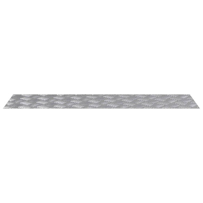 vidaXL Stair Tread 4 pcs 100 x 30 cm Silver Aluminium Rectangular 4
