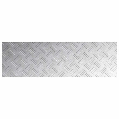 vidaXL Stair Tread 4 pcs 100 x 30 cm Silver Aluminium Rectangular 5