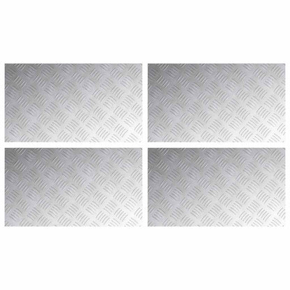 vidaXL Stair Tread 4 pcs 70 x 40 cm Silver Aluminium Rectangular 2