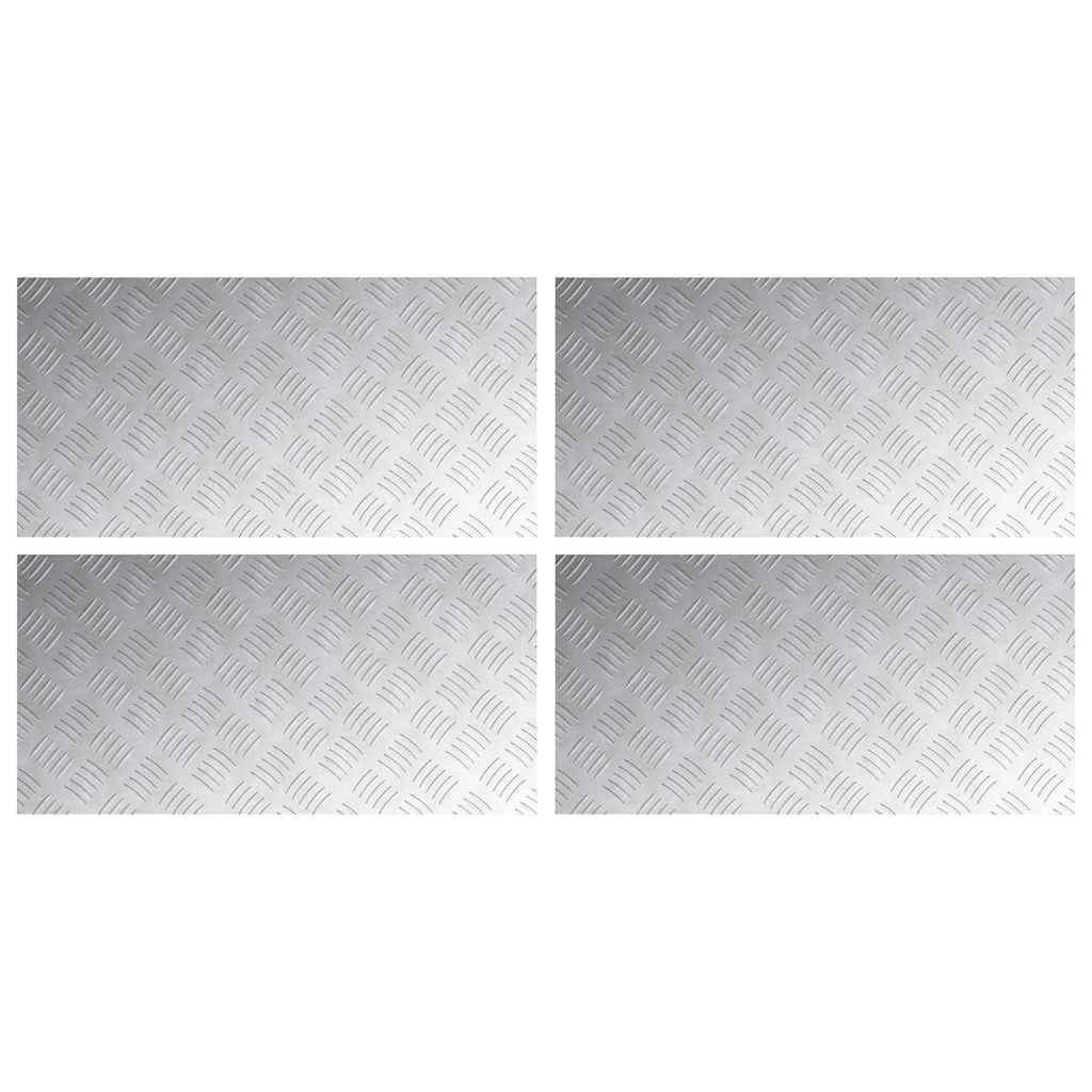 vidaXL Stair Tread 4 pcs 80 x 40 cm Silver Aluminium Rectangular 2