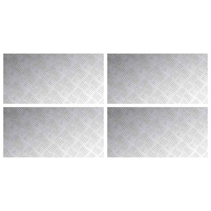vidaXL Stair Tread 4 pcs 80 x 40 cm Silver Aluminium Rectangular 2