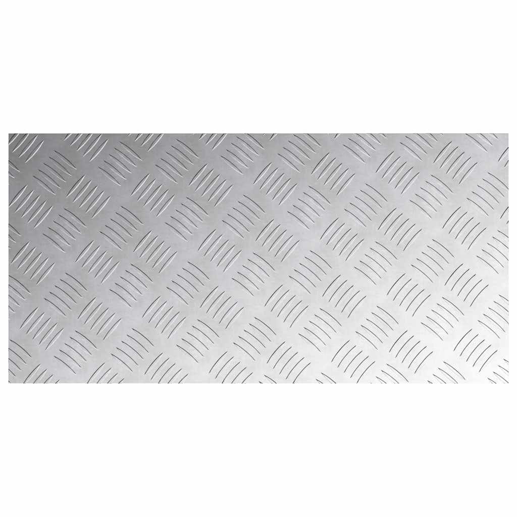 vidaXL Stair Tread 4 pcs 80 x 40 cm Silver Aluminium Rectangular 5