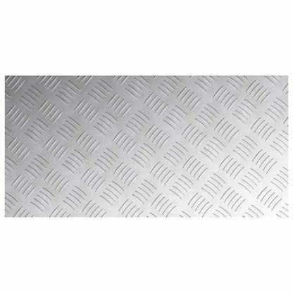 vidaXL Stair Tread 4 pcs 80 x 40 cm Silver Aluminium Rectangular 5