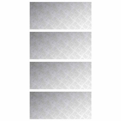 vidaXL Stair Tread 4 pcs 90 x 40 cm Silver Aluminium Rectangular 2