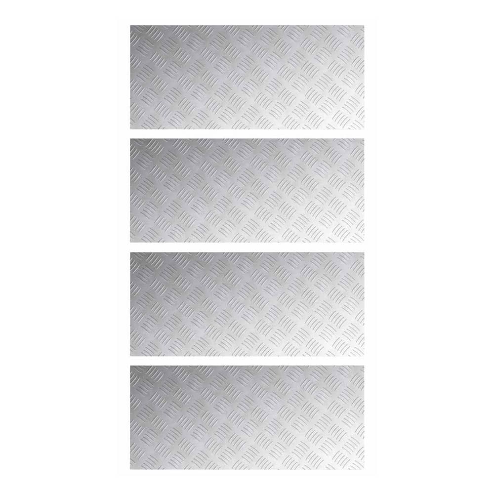 Stair Tread Silver Aluminium Square Height