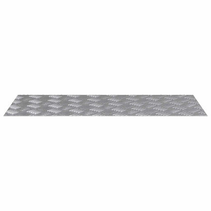vidaXL Stair Tread 4 pcs 90 x 40 cm Silver Aluminium Rectangular 4