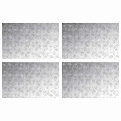 vidaXL Stair Tread 4 pcs 80 x 50 cm Silver Aluminium Rectangular 2