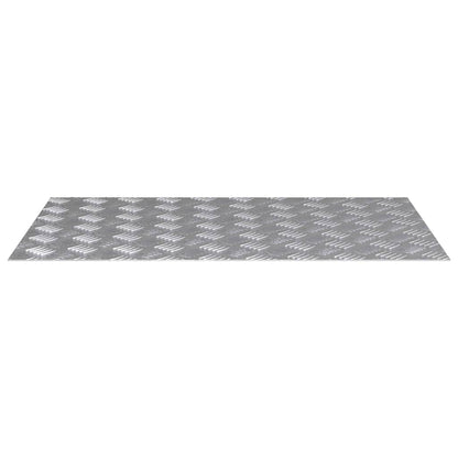 vidaXL Stair Tread 4 pcs 80 x 50 cm Silver Aluminium Rectangular 4