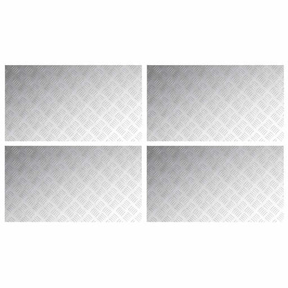 vidaXL Stair Tread 4 pcs 90 x 50 cm Silver Aluminium Rectangular 2