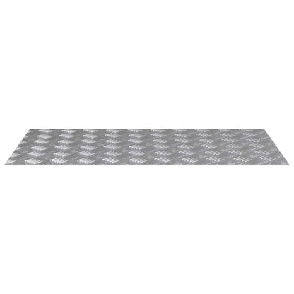 vidaXL Stair Tread 4 pcs 90 x 50 cm Silver Aluminium Rectangular 4