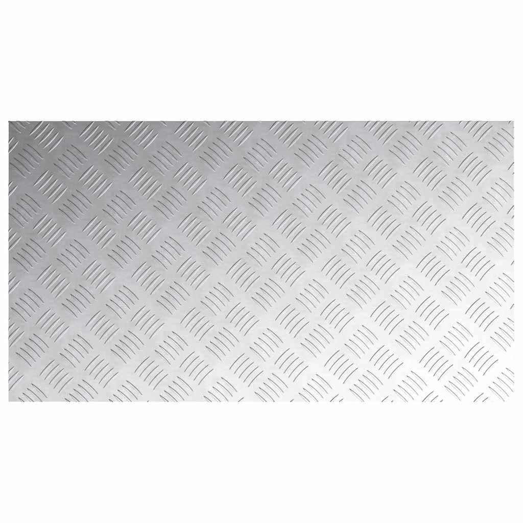 vidaXL Stair Tread 4 pcs 90 x 50 cm Silver Aluminium Rectangular 5