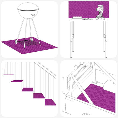 vidaXL Stair Tread 2 pcs 100 x 50 cm Silver Aluminium Rectangular 5