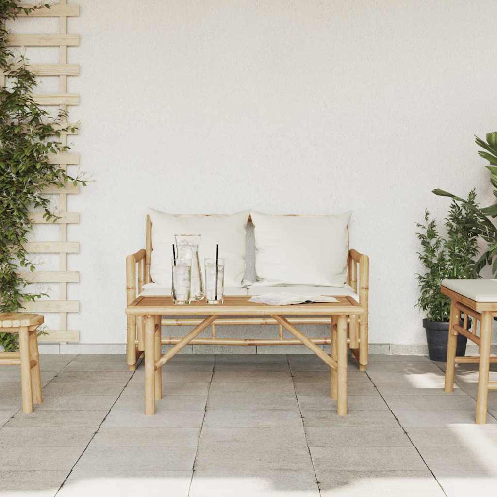 vidaXL Coffee Table Brown 90 x 50 x 43 cm Bamboo 4