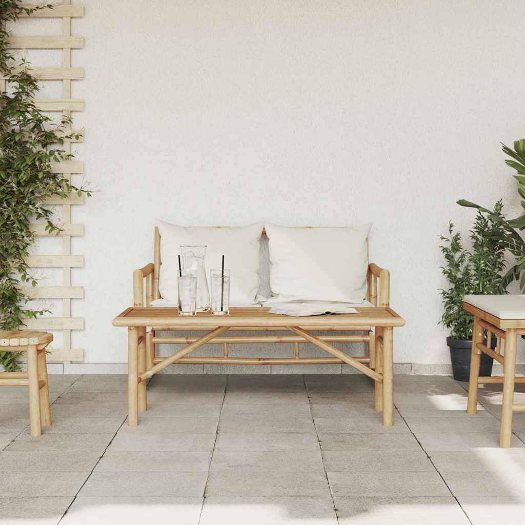 vidaXL Coffee Table Brown 110 x 50 x 43 cm Bamboo 4