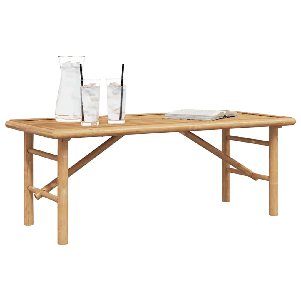vidaXL Coffee Table Brown 110 x 50 x 43 cm Bamboo 3