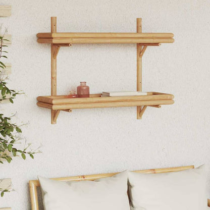 Wall Shelf Wall-Mounted Brown 39 x 26 x 60 cm Bamboo 75 cm