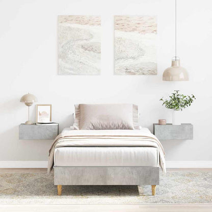 vidaXL Bed Frame Concrete Grey 203 x 93 x 25 cm Engineered Wood 1