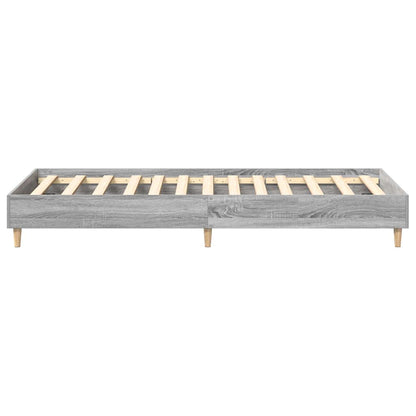 vidaXL Bed Frame Grey Sonoma 203 x 93 x 25 cm Engineered Wood 6