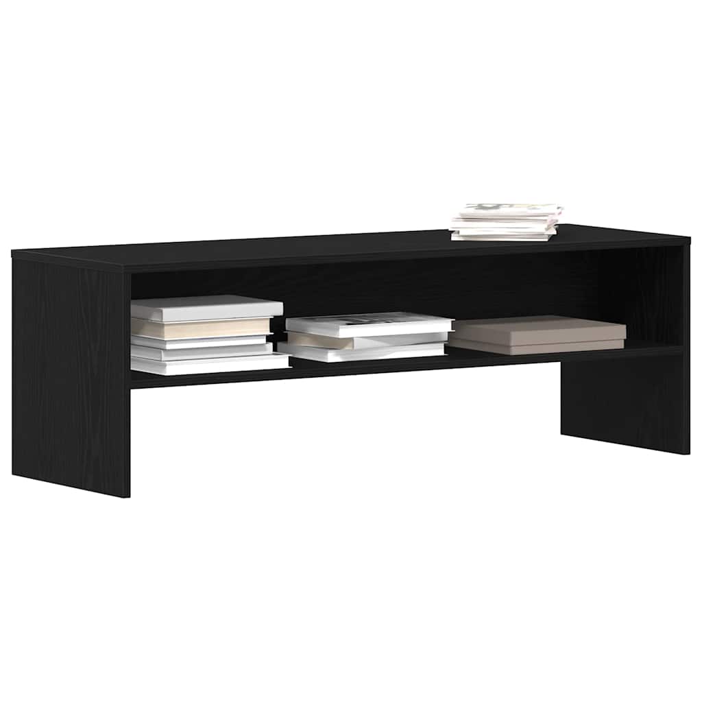 vidaXL TV Cabinet Black Oak 120x40x40 cm Engineered Wood 4