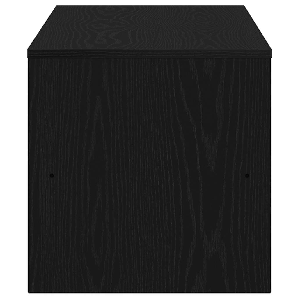 vidaXL TV Cabinet Black Oak 120x40x40 cm Engineered Wood 6