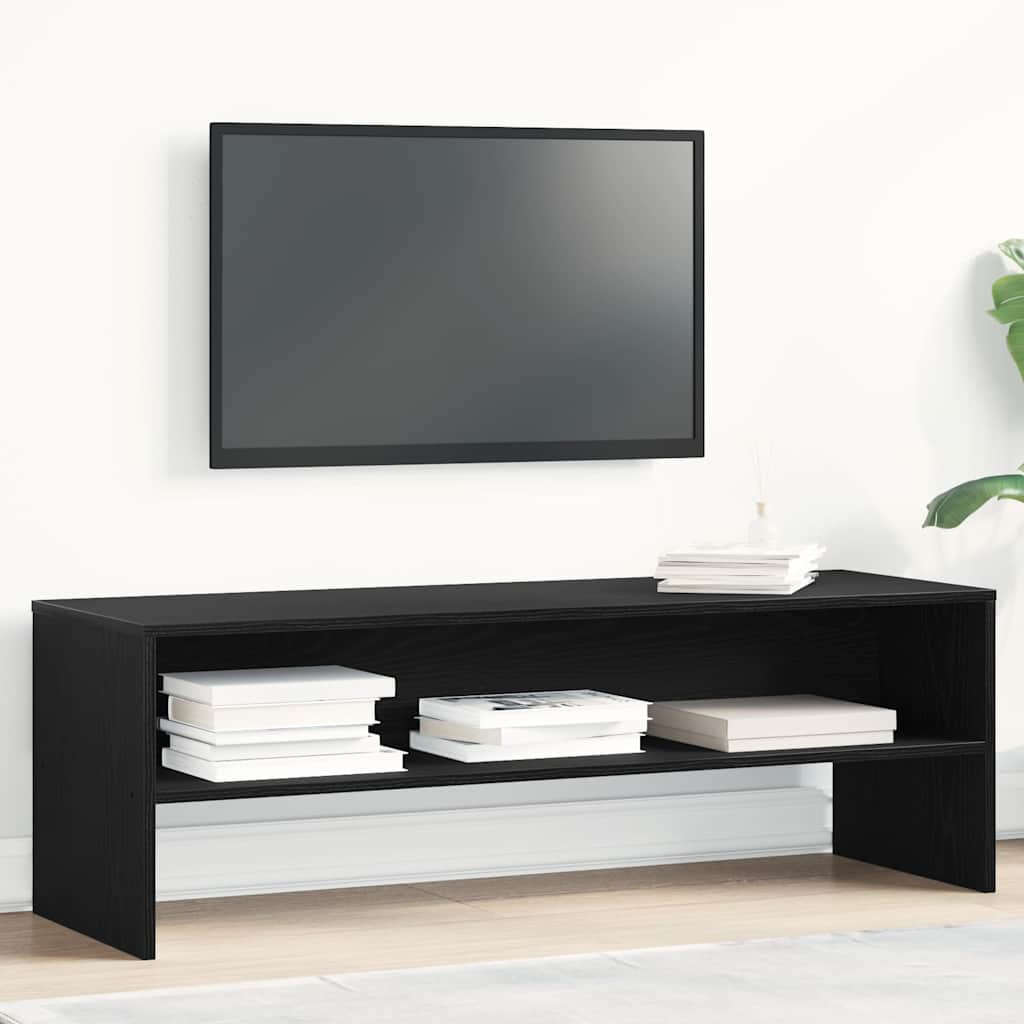 vidaXL TV Cabinet Black Oak 120x40x40 cm Engineered Wood 1