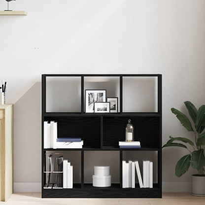 vidaXL Book Cabinet Black Oak 97.5x29.5x100 cm Engineered Wood 3