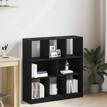 vidaXL Book Cabinet Black Oak 97.5x29.5x100 cm Engineered Wood 1