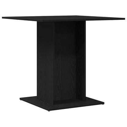 vidaXL Dining Table Black Oak 80x80x75 cm Engineered Wood 2