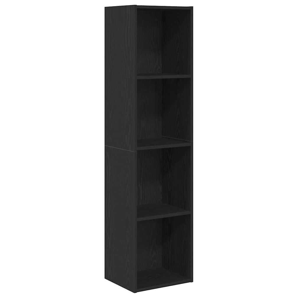 vidaXL Bookshelf Black Oak 36x30x143 cm Engineered Wood 2