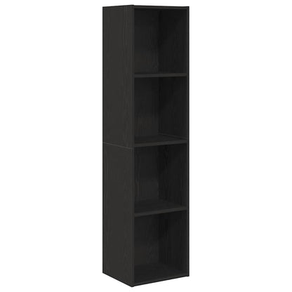 vidaXL Bookshelf Black Oak 36x30x143 cm Engineered Wood 2
