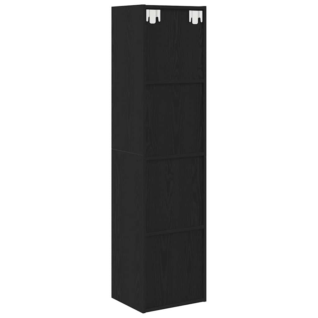 vidaXL Bookshelf Black Oak 36x30x143 cm Engineered Wood 6