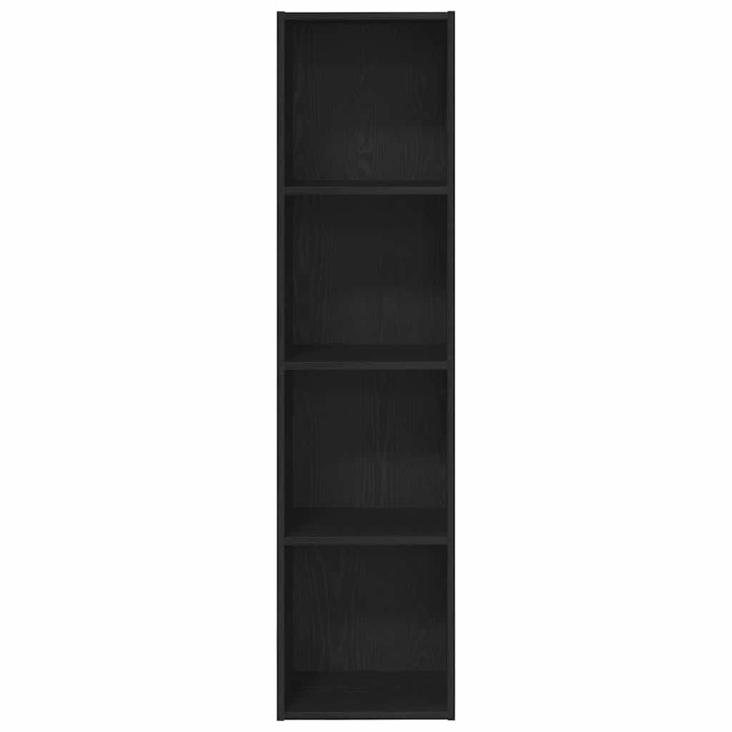 vidaXL Bookshelf Black Oak 36x30x143 cm Engineered Wood 4
