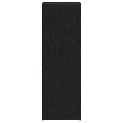 vidaXL Shoe Rack Black Oak 54x34x100.5 cm Engineered Wood 6