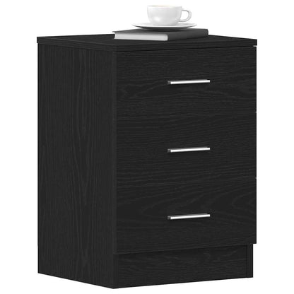 vidaXL Bedside Cabinets 2 pcs Black Oak 38x35x55 cm Engineered Wood 2
