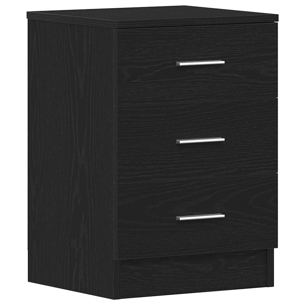 vidaXL Bedside Cabinets 2 pcs Black Oak 38x35x55 cm Engineered Wood 5