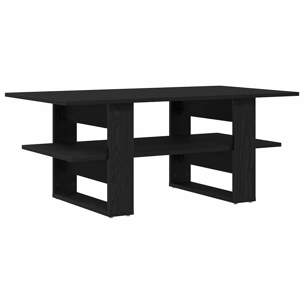 vidaXL Coffee Table Black Oak 102 x 55 x 42 cm Engineered Wood 5