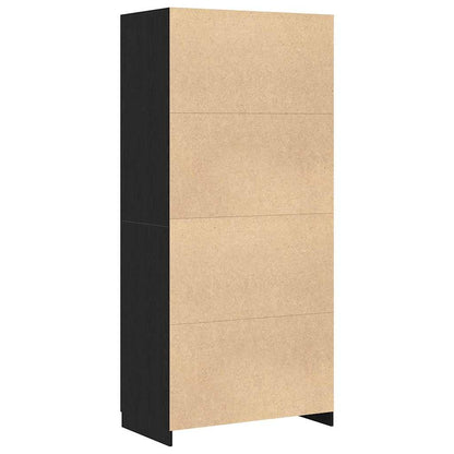 vidaXL Wardrobe Black Oak 90 x 52 x 200 cm Engineered Wood 6