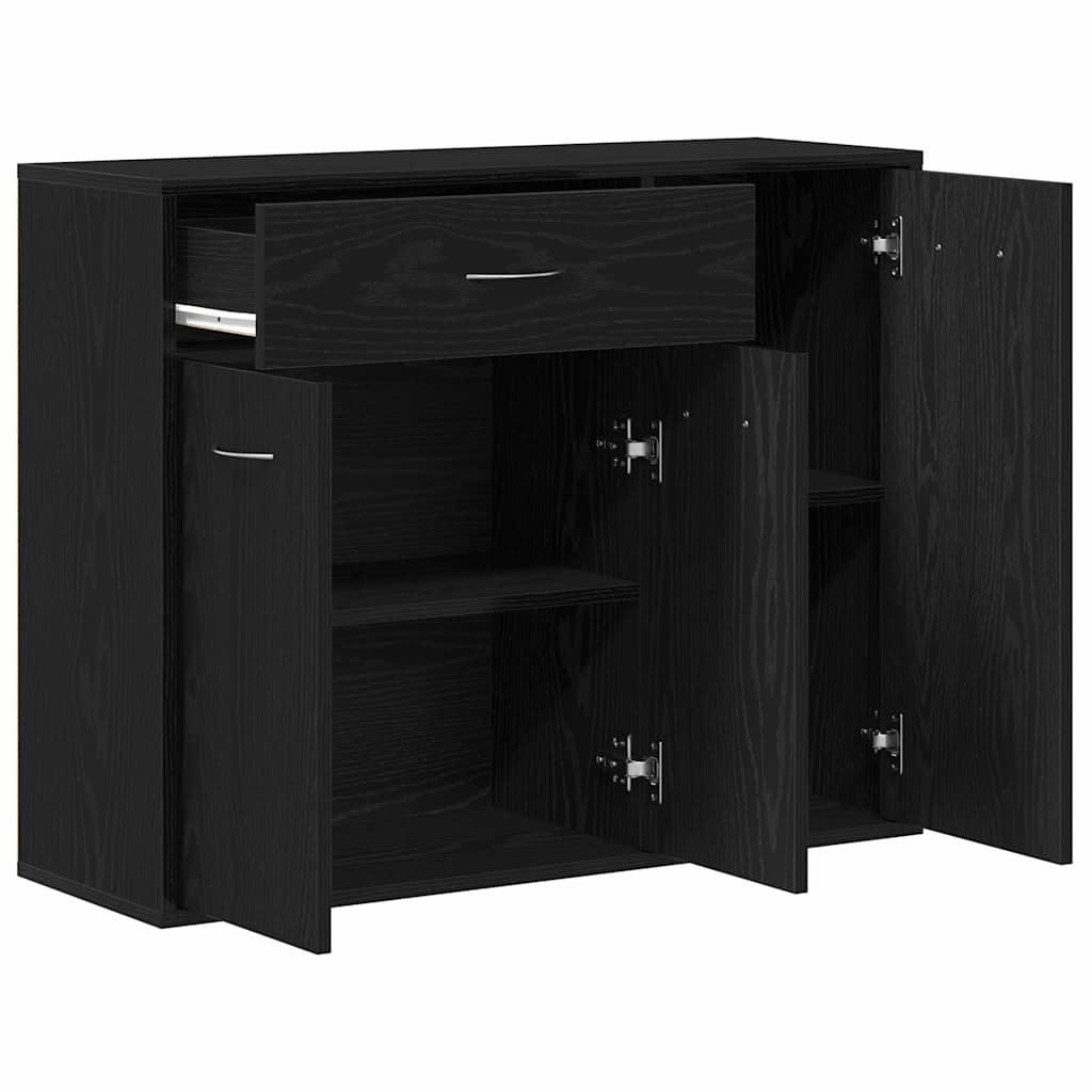 vidaXL Sideboard Black Oak 88x30x70 cm Engineered Wood 5