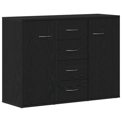 vidaXL Sideboard Black Oak 88x30x64 cm Engineered Wood 2
