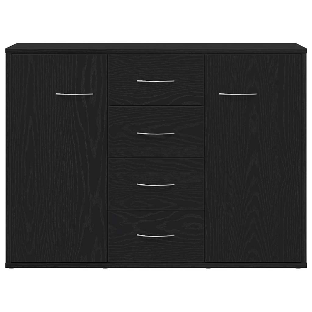 vidaXL Sideboard Black Oak 88x30x64 cm Engineered Wood 6