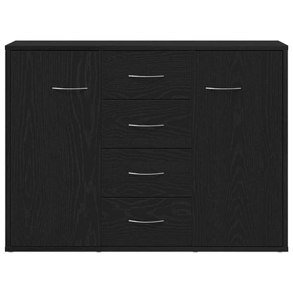 vidaXL Sideboard Black Oak 88x30x64 cm Engineered Wood 6