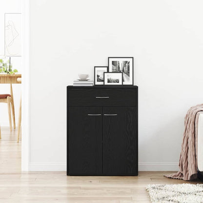 vidaXL Sideboard Black Oak 60 x 30 x 75 cm Engineered Wood 1
