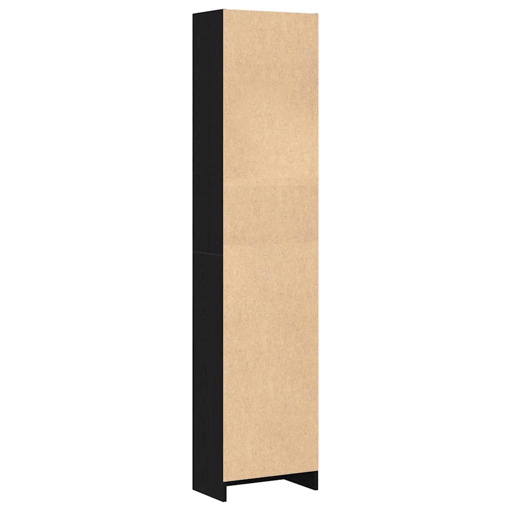 vidaXL Bookcase Black Oak 40x24x176 cm Engineered Wood 6