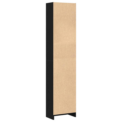 vidaXL Bookcase Black Oak 40x24x176 cm Engineered Wood 6