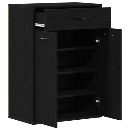 Shoe Cabinet 60x35x84 cm Engineered Wood Black oak