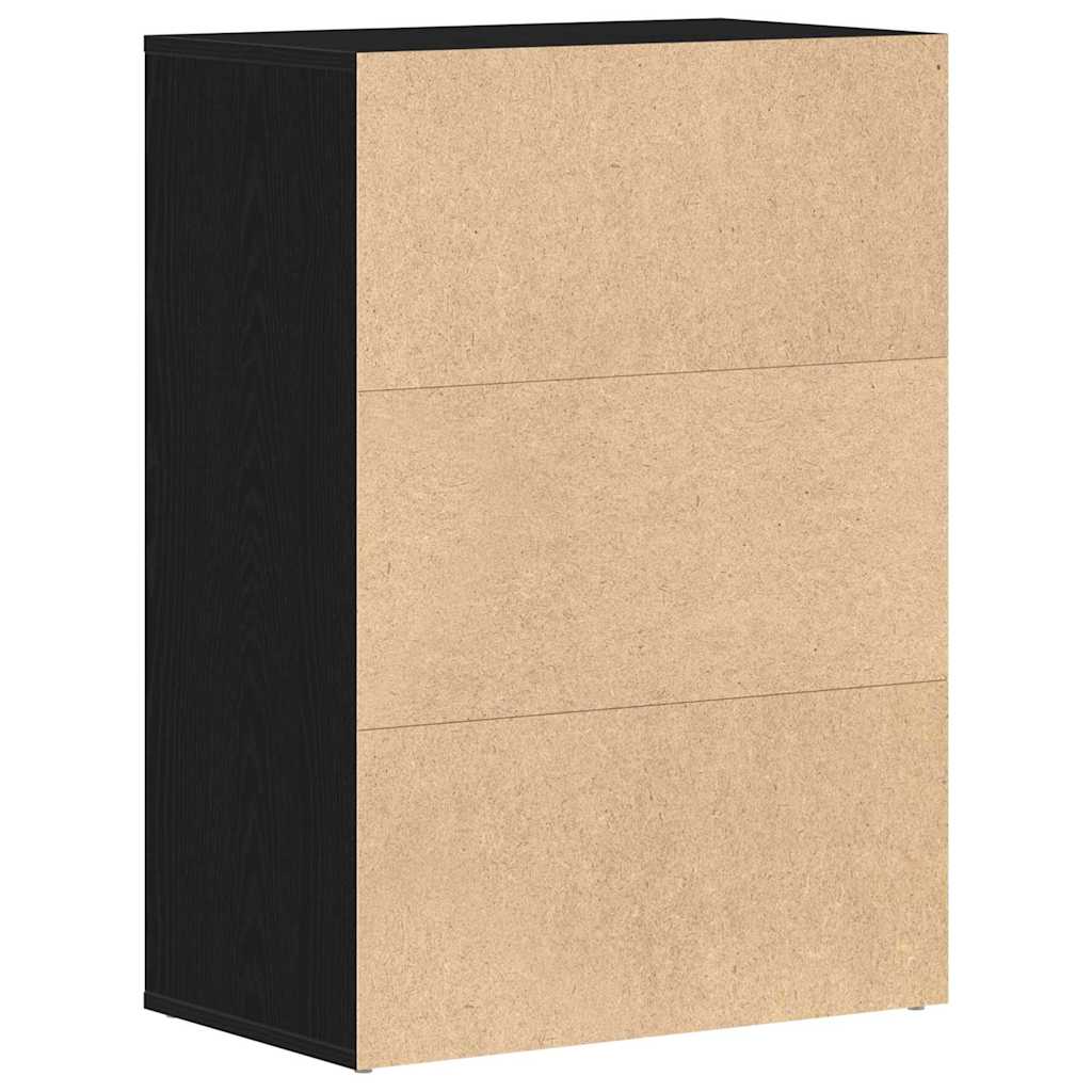 Shoe Cabinet 60x35x84 cm Engineered Wood Black oak